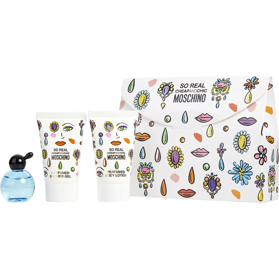 MOSCHINO CHEAP & CHIC SO REAL by Moschino - EDT 0.16 OZ MINI & BODY LOTION 0.8 OZ & SHOWER GEL 0.8 OZ