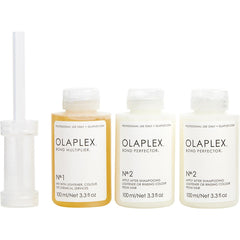 OLAPLEX by Olaplex - TRAVELING STYLIST KIT: #1 BOND MULTIPLIER 3.3 OZ + #2 BOND PERFECTOR 2 X 3.3 OZ +