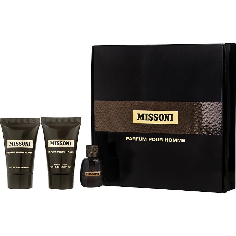 MISSONI by Missoni - EAU DE PARFUM 0.17 OZ & AFTERSHAVE BALM 0.8 OZ & SHOWER GEL 0.8 OZ