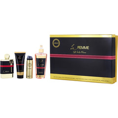 ARMAF LE FEMME by Armaf - SET -EAU DE PARFUM SPRAY 3.4 OZ & BODY LOTION 3.4 OZ & FRAGRANCE BODY SPRAY 8.4 OZ & BODY SPRAY 1.7 OZ