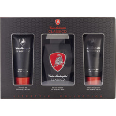 LAMBORGHINI CLASSICO by Tonino Lamborghini - EDT SPRAY 4.2 OZ & AFTERSHAVE BALM 3.4 OZ & SHOWER GEL 3.4 OZ