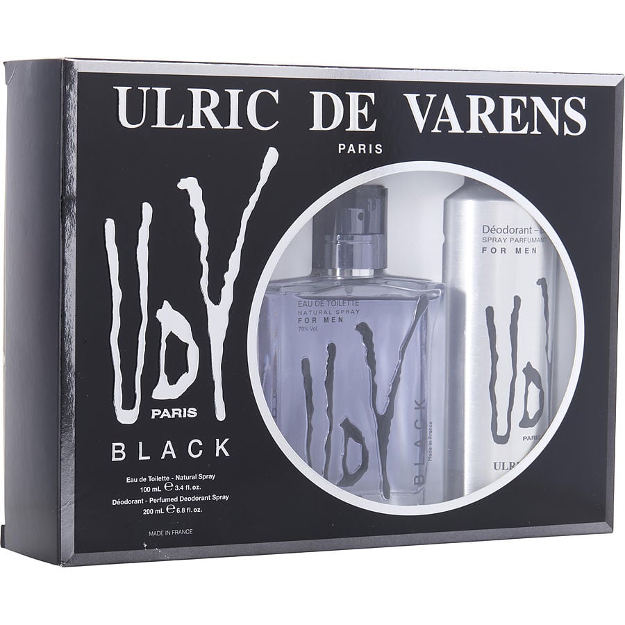 UDV BLACK by Ulric de Varens - EDT SPRAY 3.4 OZ & DEODORANT SPRAY