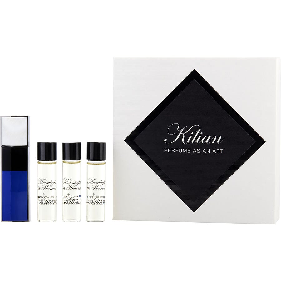 KILIAN MOONLIGHT IN HEAVEN by Kilian - EAU DE PARFUM SPRAY REFILLABLE 0.25 OZ & EAU DE PARFUM REFILL 3 X