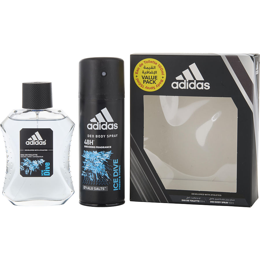 ADIDAS ICE DIVE by Adidas - EDT SPRAY 3.4 OZ & DEODORANT SPRAY