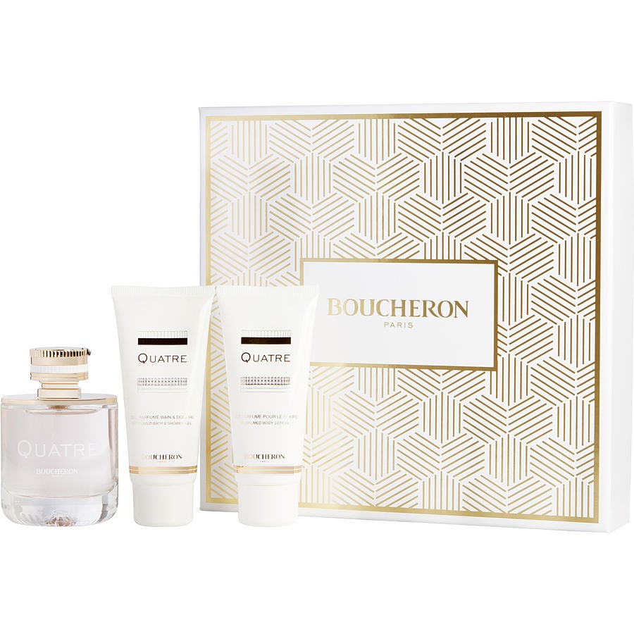 BOUCHERON QUATRE by Boucheron - EAU DE PARFUM SPRAY 3.3 OZ & BODY LOTION 3.3 OZ & SHOWER GEL 3.3 OZ