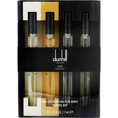 DUNHILL VARIETY by Alfred Dunhill - 4 PIECE MENS MINI VARIETY WITH ICON & ICON ABSOLUTE & ICON ELITE & ICON RACING AND ALL ARE 0.23 OZ MINI