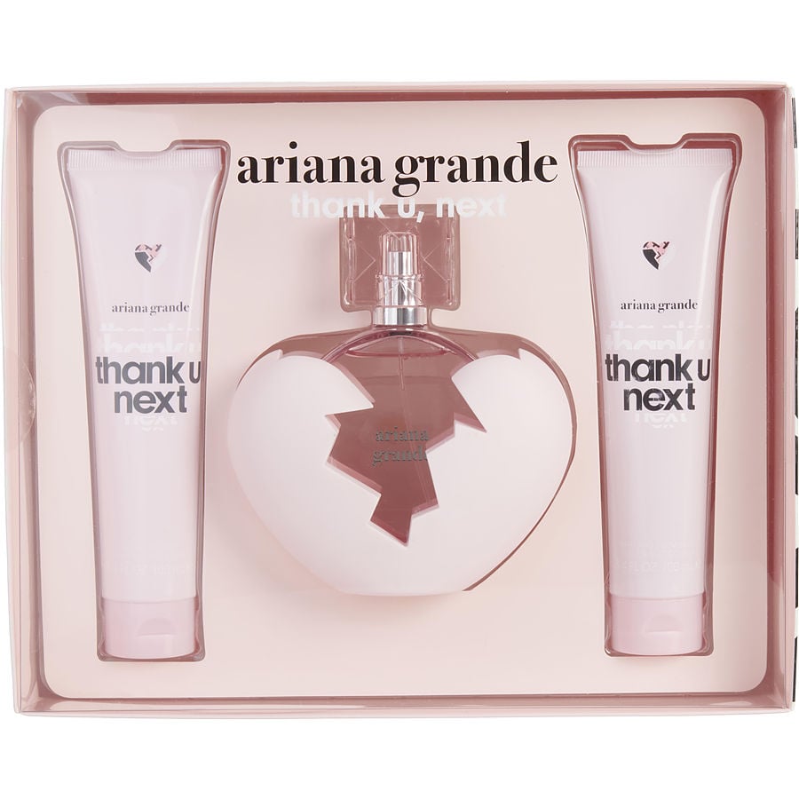 ARIANA GRANDE THANK U NEXT by Ariana Grande - EAU DE PARFUM SPRAY 3.4 OZ & BODY SOUFFLE 3.4 OZ & SHOWER GEL 3.4 OZ