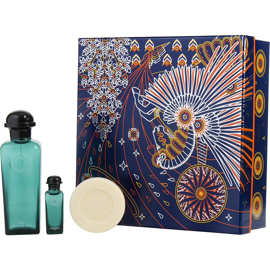 HERMES D'ORANGE VERT by Hermes - EAU DE COLOGNE SPRAY 3.3 OZ & EAU DE COLOGNE 0.25 OZ & SOAP 1.8 OZ