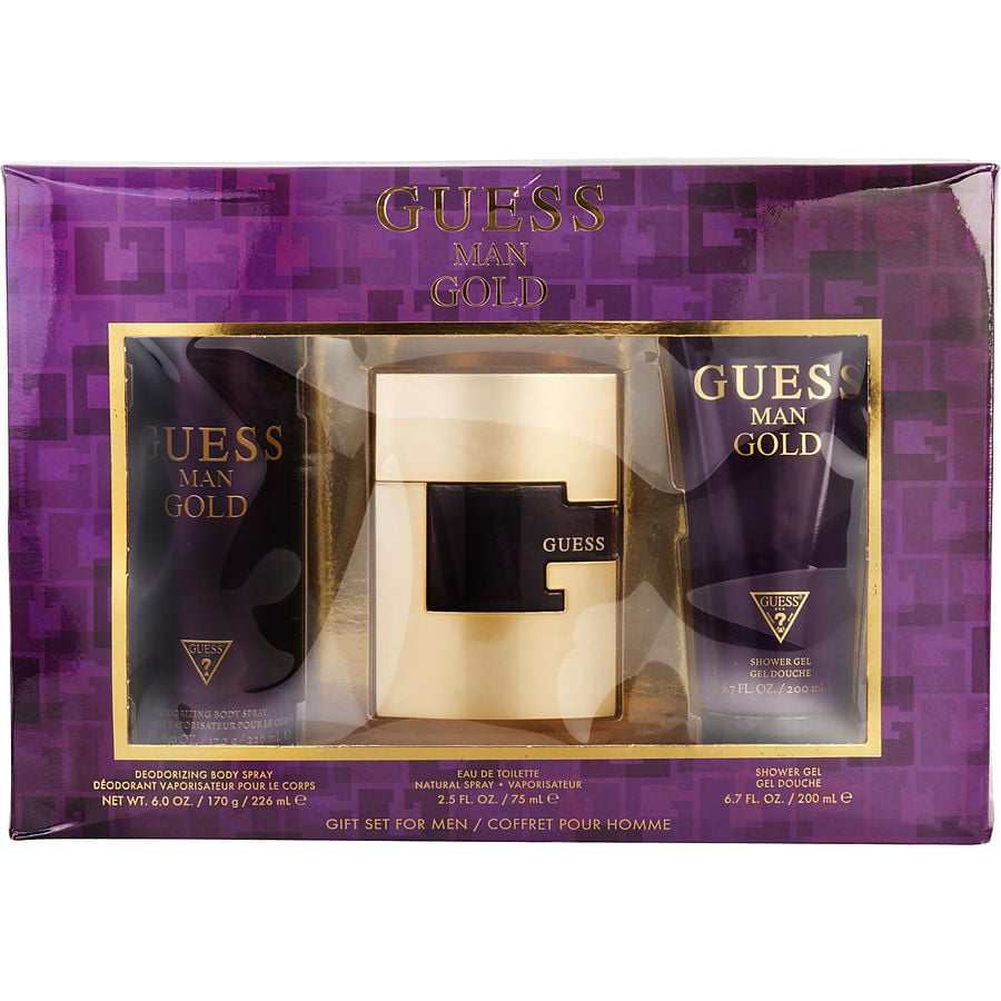 GUESS GOLD by Guess - EDT SPRAY 2.5 OZ & BODY SPRAY 6 OZ & SHOWER GEL 6.7 OZ