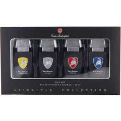 LAMBORGHINI VARIETY by Tonino Lamborghini - 4 PIECE VARIETY WITH PRESTIGIO & MITICO & INTENSO & ACQUA AND ALL ARE EDT 0.5 OZ