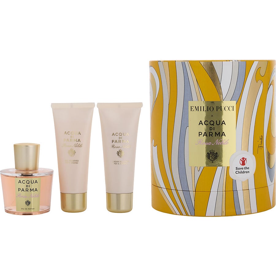 ACQUA DI PARMA ROSA NOBILE by Acqua di Parma - EAU DE PARFUM SPRAY 3.4 OZ & BODY CREAM 2.5 OZ & BATH AND SHOWER GEL 2.5 OZ (EMILIO PUCCI EDITION)