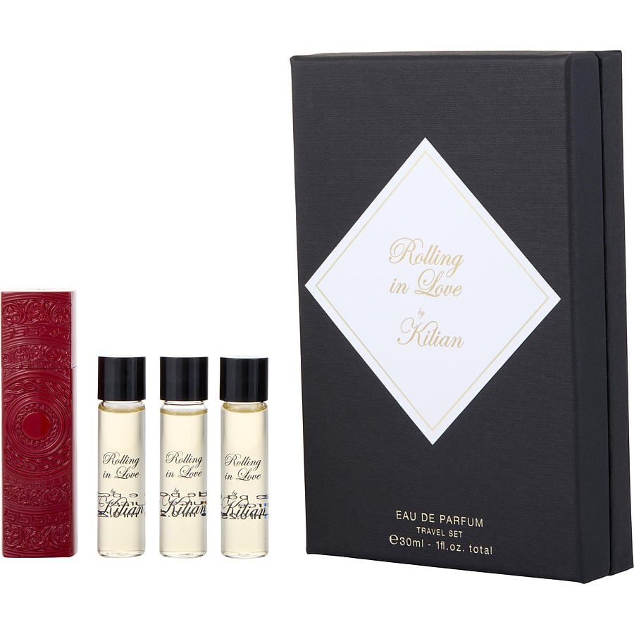 KILIAN ROLLING IN LOVE by Kilian - EAU DE PARFUM SPRAY REFILLABLE 0.25 OZ & EAU DE PARFUM REFILLS 3 x