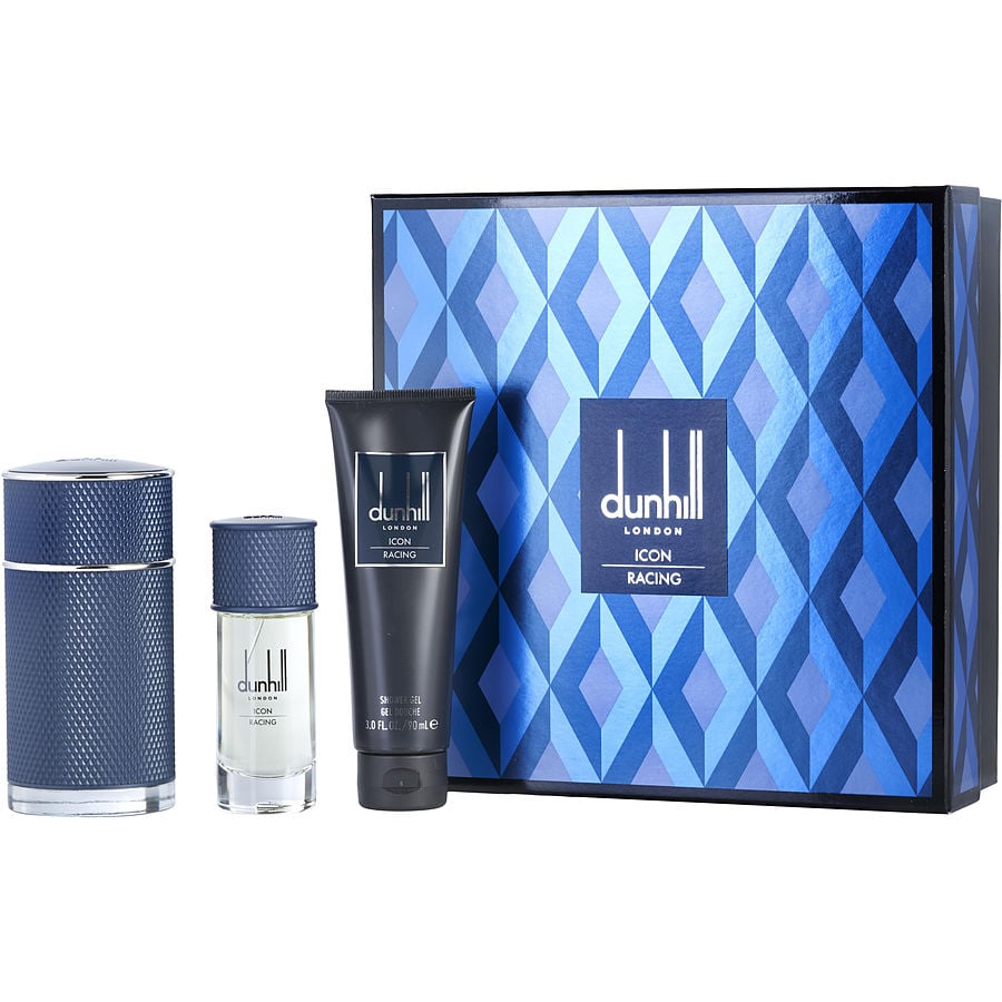 DUNHILL ICON RACING BLUE by Alfred Dunhill - EAU DE PARFUM SPRAY 3.4 OZ & EAU DE PARFUM SPRAY 1 OZ & SHOWER GEL 3 OZ