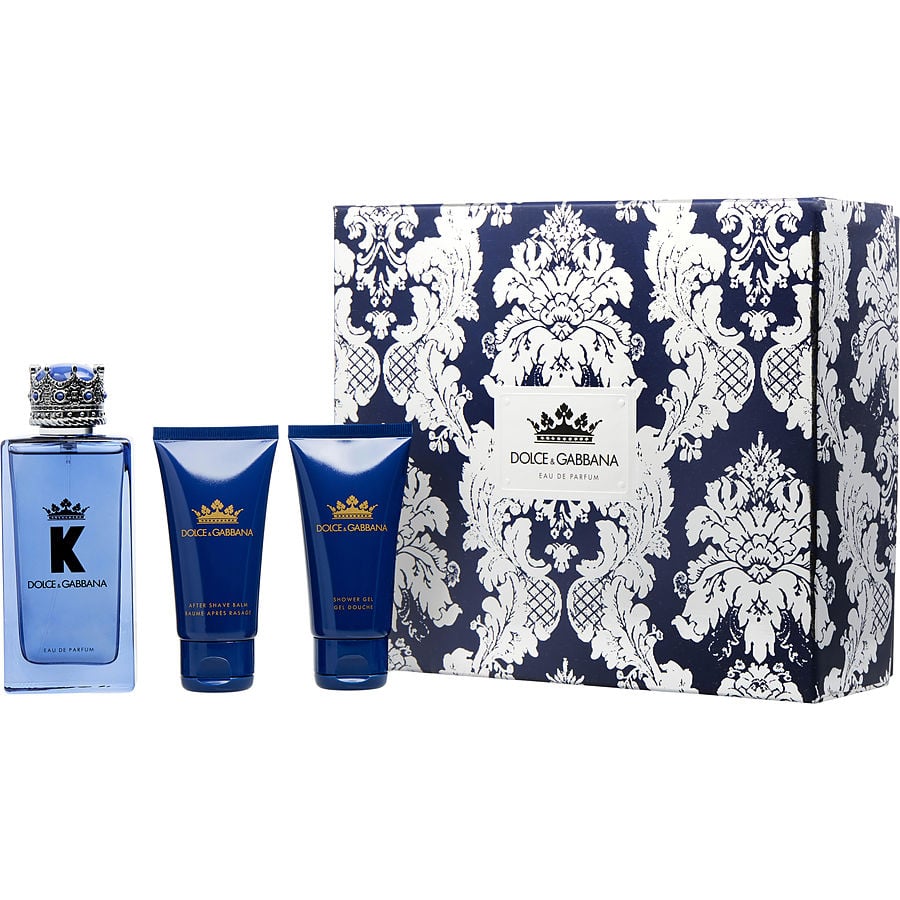 DOLCE & GABBANA K by Dolce & Gabbana - EAU DE PARFUM SPRAY 3.4 OZ & AFTERSHAVE BALM 1.7 OZ & SHOWER GEL 1.7 OZ