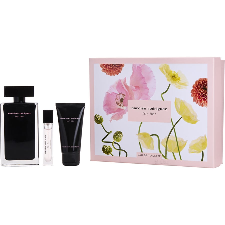 NARCISO RODRIGUEZ by Narciso Rodriguez - EDT SPRAY 3.3 OZ & BODY LOTION 1.7 OZ & EDT 0.33 OZ MINI