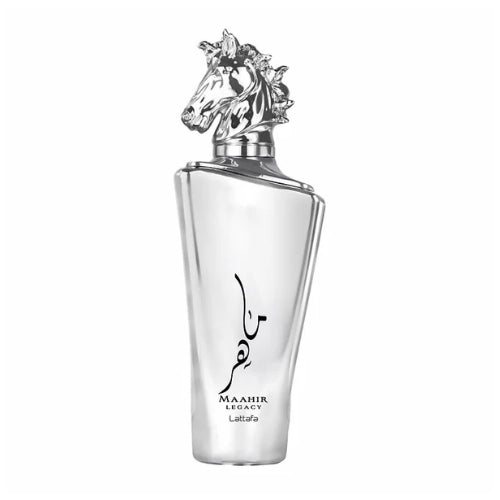 Lattafa Maahir Legacy Perfume Bottle available at thescentstory.com